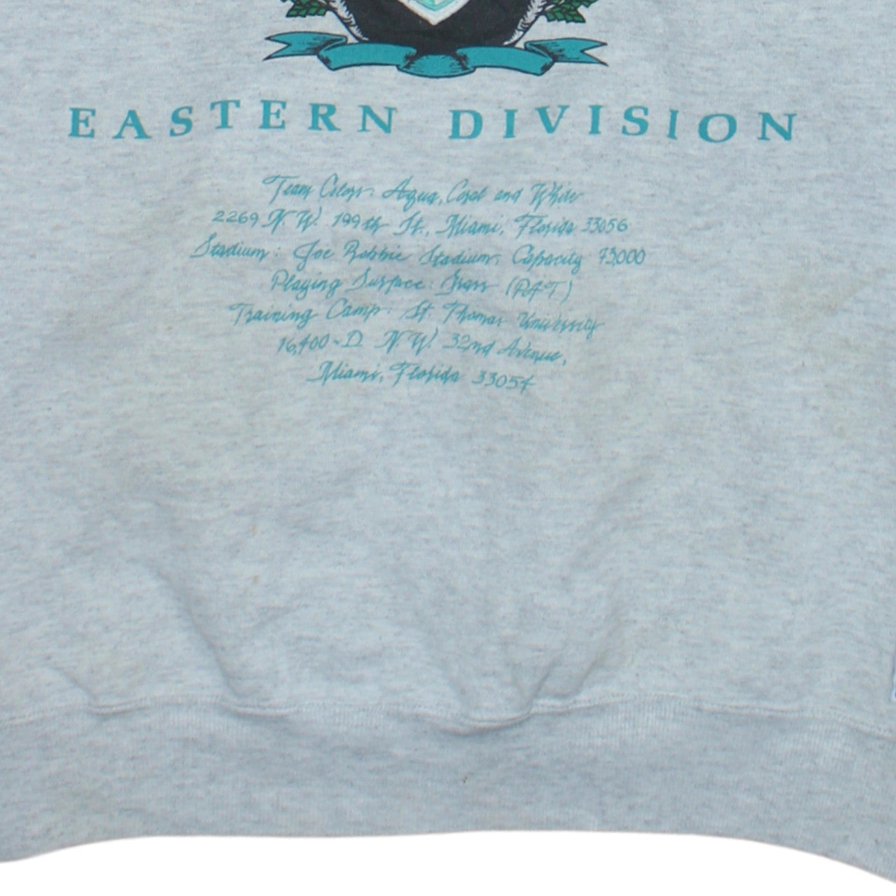Nutmeg Boys Grey Miami Dolphins NFL Vintage Sweatshirt XL Crew Neck