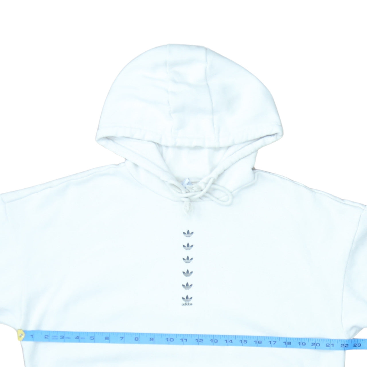 Adidas Women White Hoodie Size 10 Pullover Hooded Sweatshirt