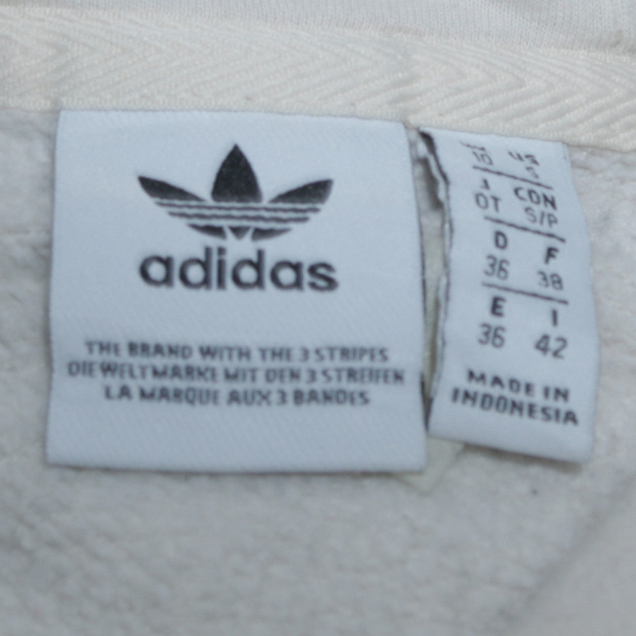 Adidas Women White Hoodie Size 10 Pullover Hooded Sweatshirt