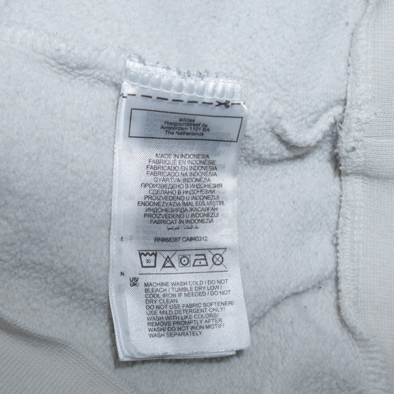 Adidas Women White Hoodie Size 10 Pullover Hooded Sweatshirt