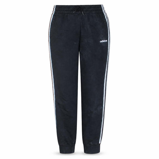 adidas Womens Black L Track Pants Elastic Waist Side Stripe Joggers