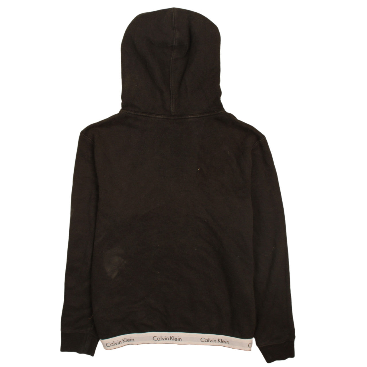 Calvin Klein Womens Black Hoodie Medium Pullover Cotton Blend