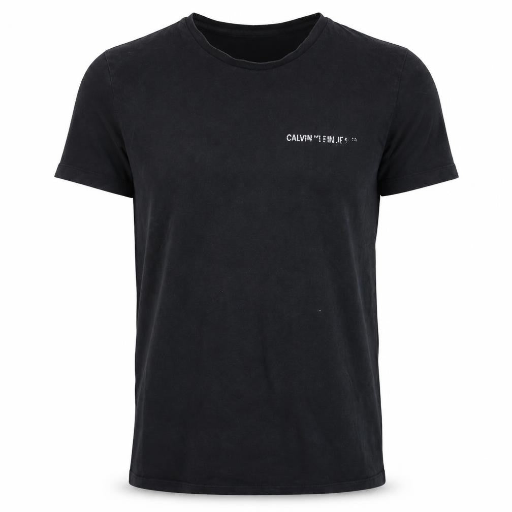 Calvin Klein Jeans Men's Black Logo Cotton T-Shirt Size L