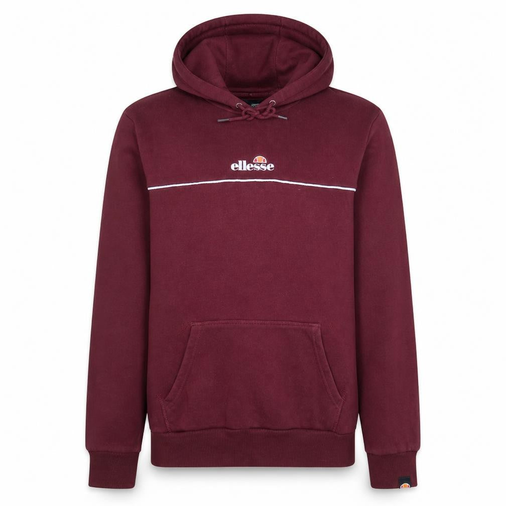 Ellesse Men's Red Pullover Hoodie Size M Logo Fleece Sweatshirt