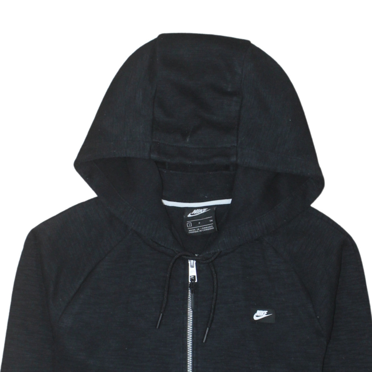Nike Men's Black Full Zip Hoodie Small Cotton Blend Sportswear