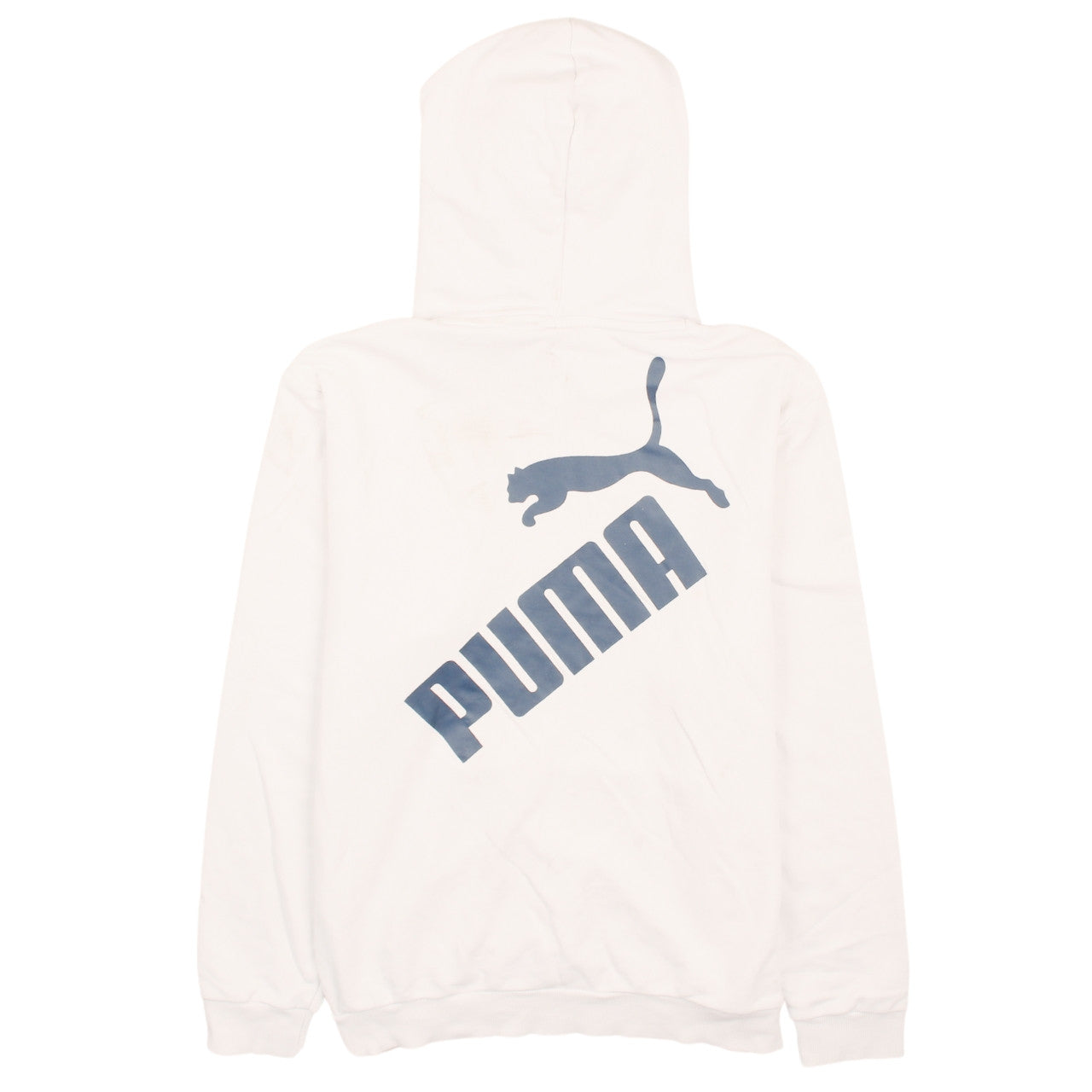 Puma Men's White Pullover Hoodie M Logo Graphic Sportswear