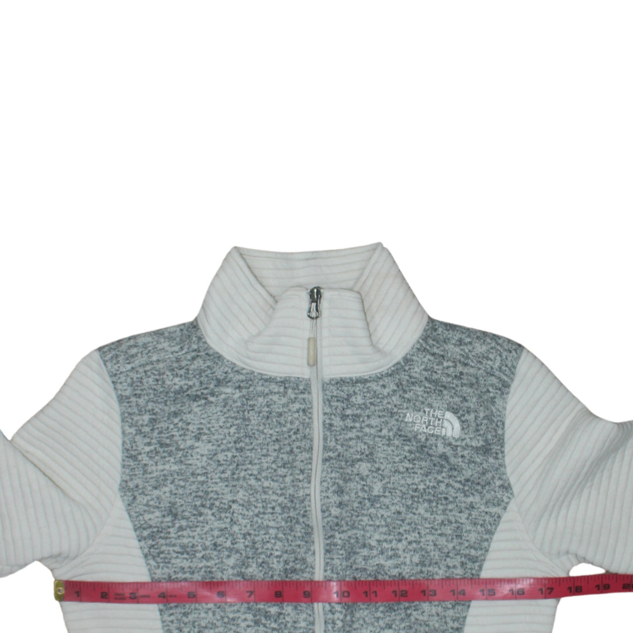 The North Face Women Grey Fleece Full Zip Jacket Size S