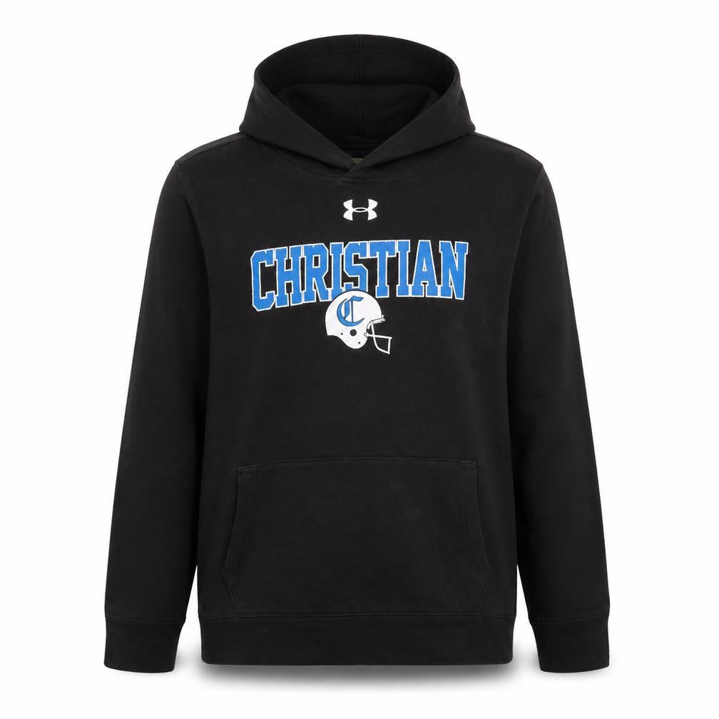 Under Armour Men’s Black Pullover Hoodie Size M Sports Graphic Sweatshirt