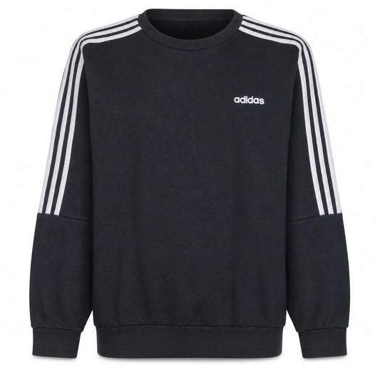 adidas Men's Black Crew Neck Regular Fit Sweatshirt L Sports Fleece