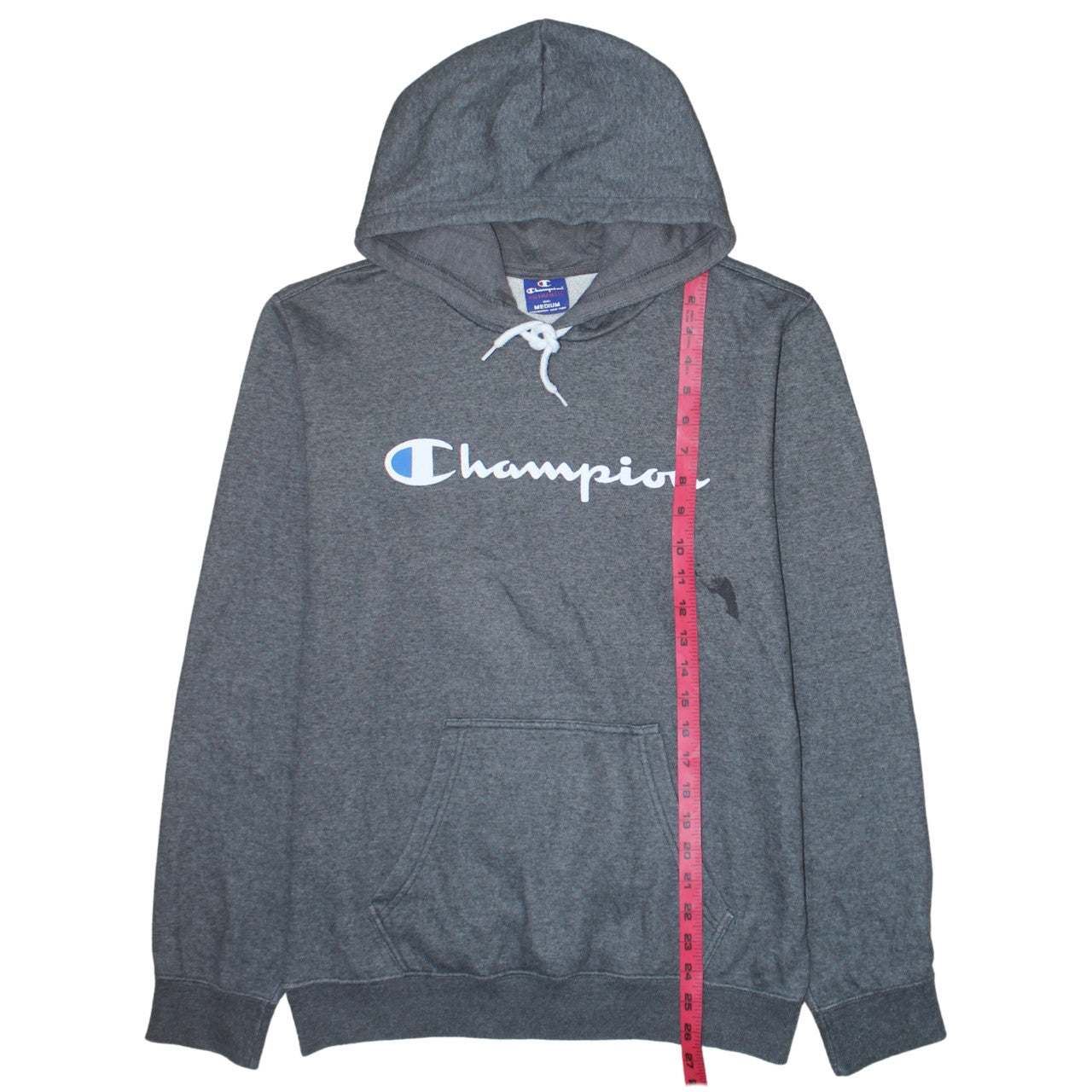 Champion Men's Grey Medium Pullover Hoodie Jumper Graphic Logo