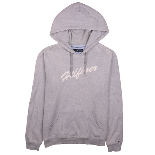 Tommy Hilfiger Mens Grey Pullover Hoodie Size L Classic Logo