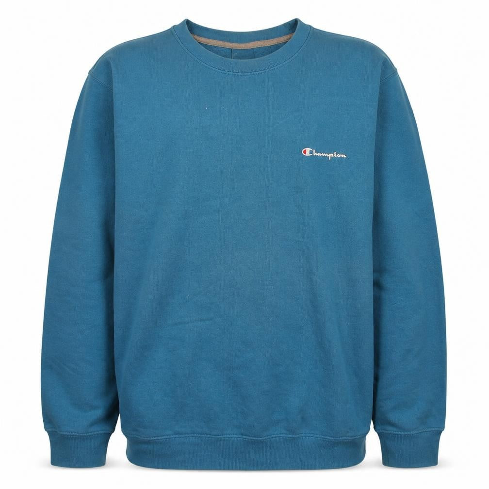 Champion Men's Blue Large Pullover Crew Neck Sweatshirt