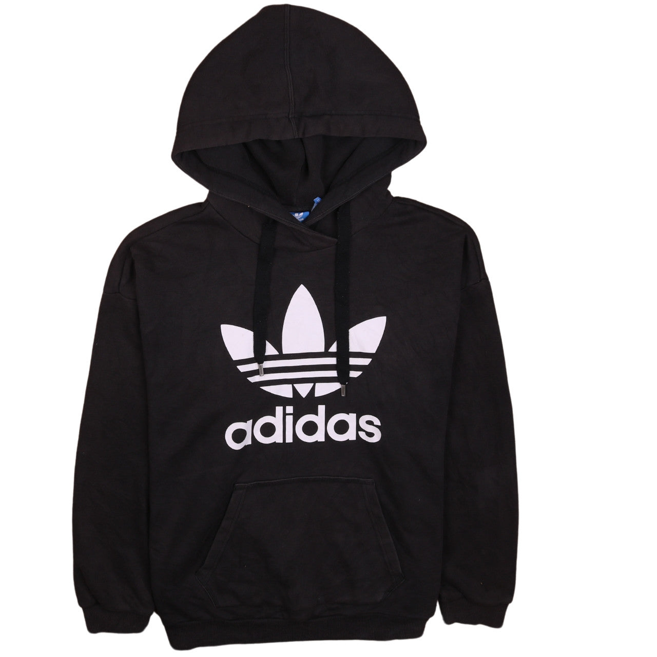 Adidas Womens Black Hoodie Size 8 Pullover Hooded Sweatshirt