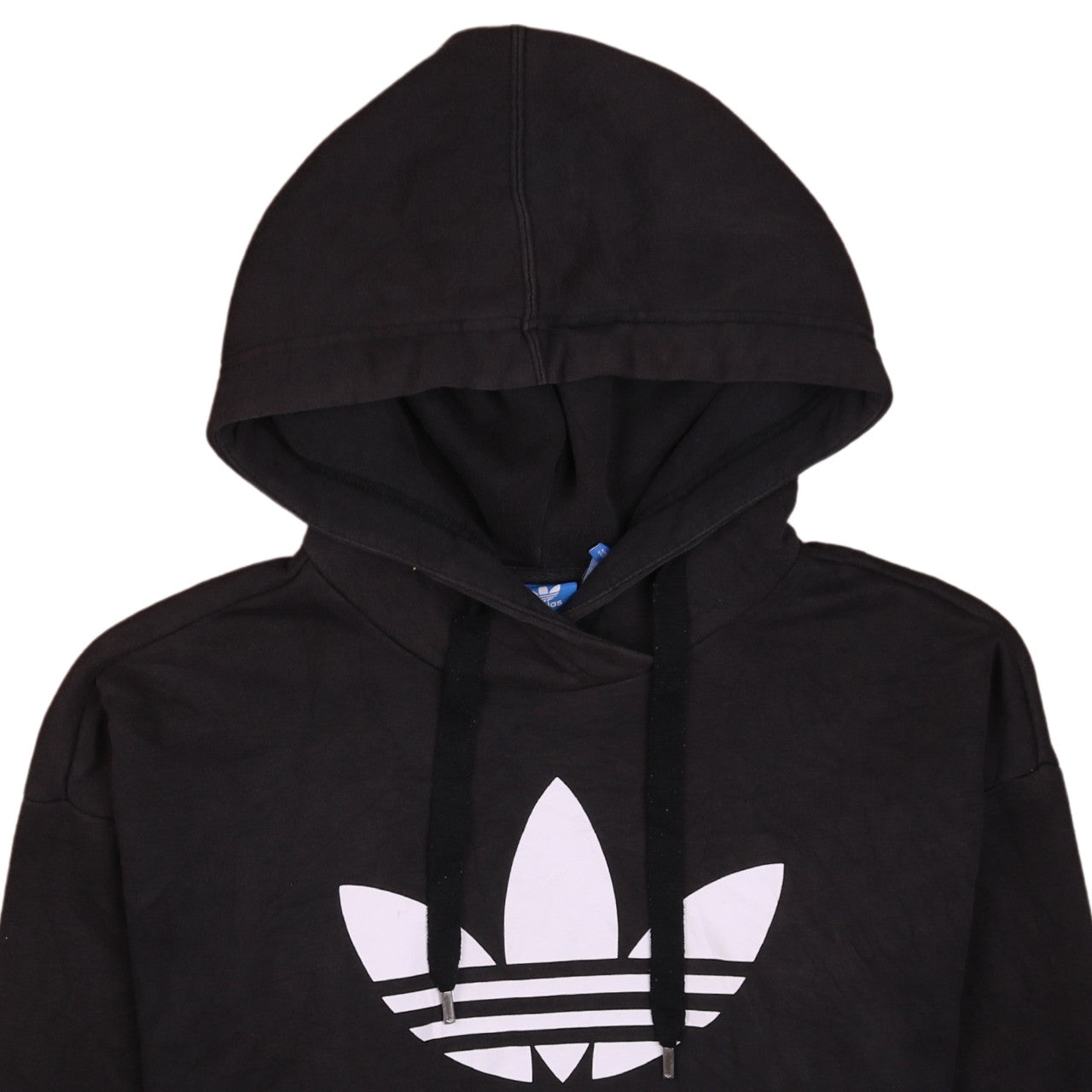 Adidas Womens Black Hoodie Size 8 Pullover Hooded Sweatshirt
