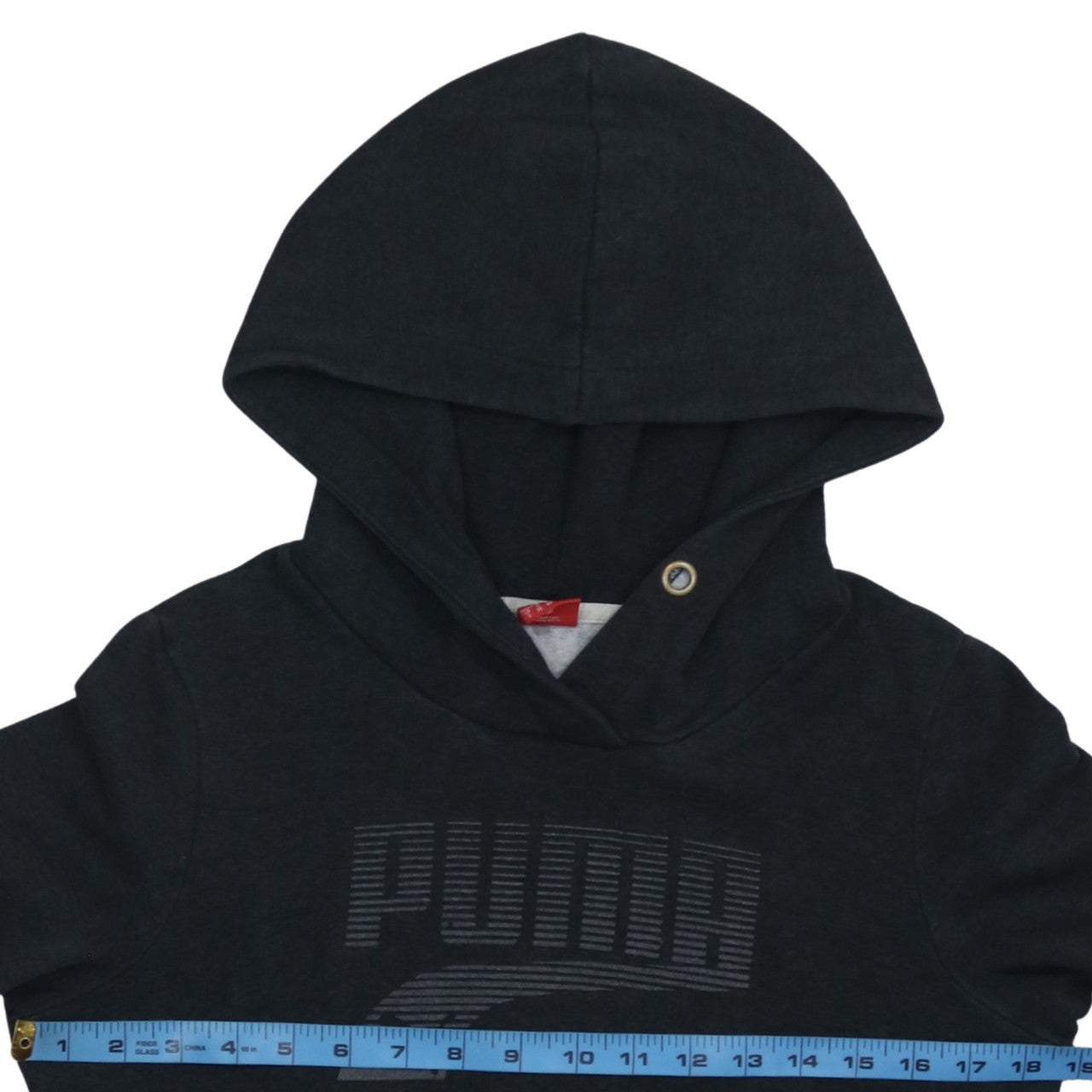Puma Womens Black Size 10 Pullover Hoodie Sweatshirt