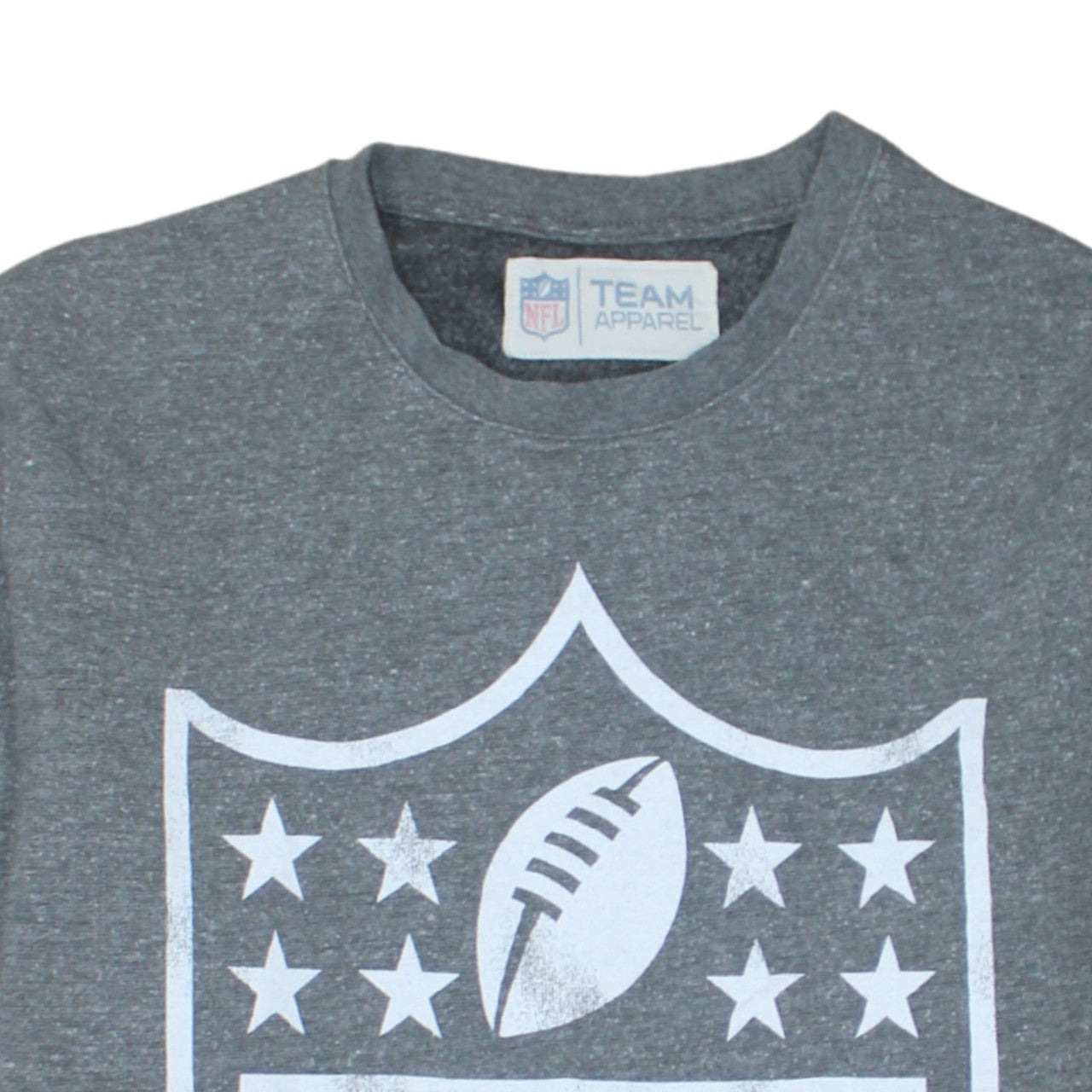 Team Apparel Mens Grey L Pullover Crew Neck NFL Logo Sweatshirt