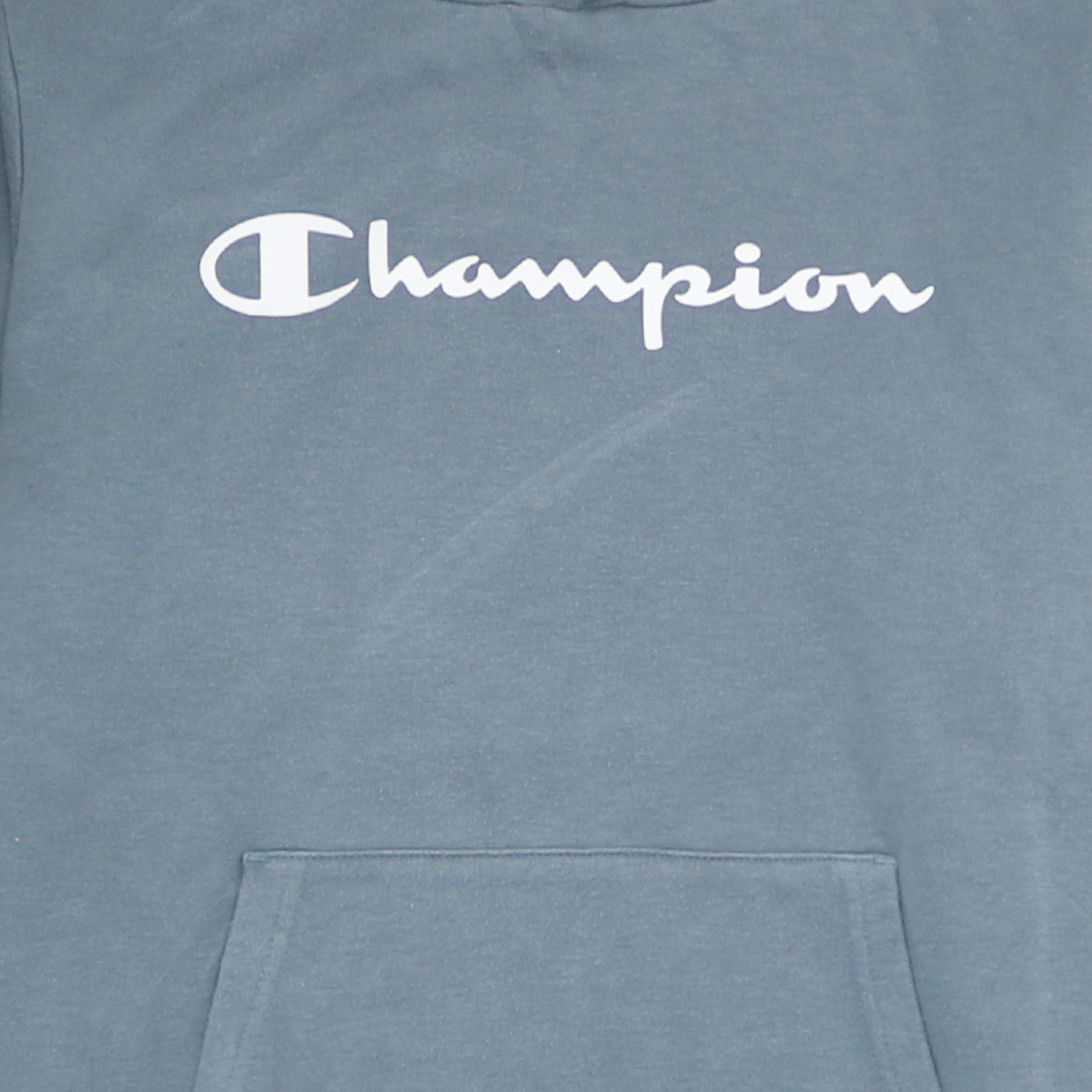 Champion Boys Blue Pullover Hoodie 2XL 15/16 Years Logo Fleece Lined