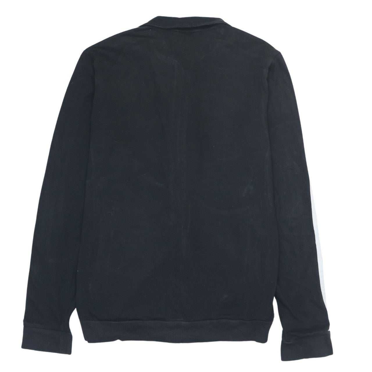 Adidas Men Black Full Zip Sweatshirt S Regular Fit Sports Style