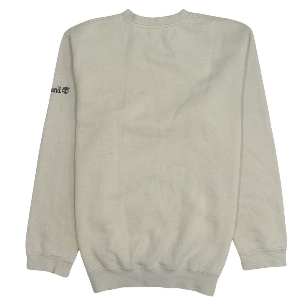 Timberland Men's Beige Embroidered Logo Pullover Sweatshirt S