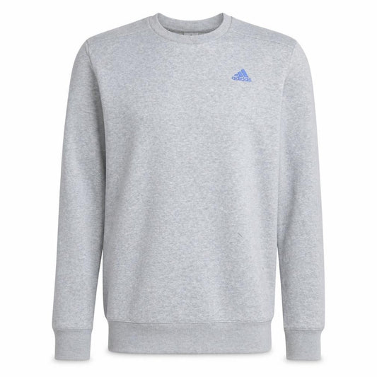 Adidas Men's Grey Logo Crew Neck Pullover Sweatshirt Size L