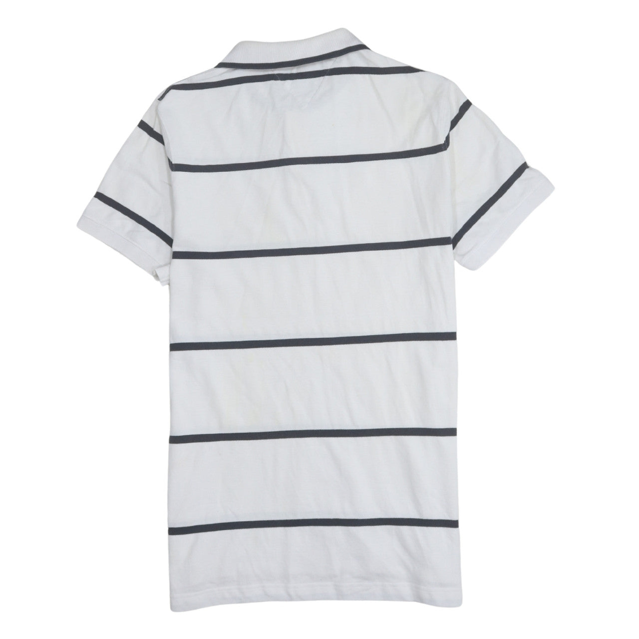Tommy Hilfiger Men's White Slim Fit Striped Polo Shirt L