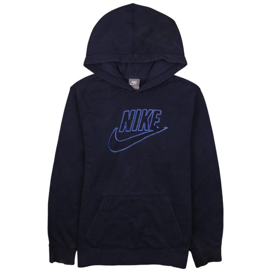 Nike Teens Navy Pullover Hoodie L (14-16) Cotton Blend Sportswear