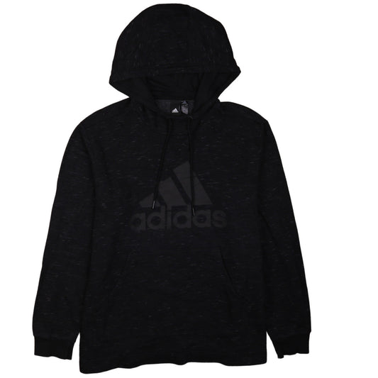Adidas Womens Black XL Pullover Hoodie with Logo and Drawstring