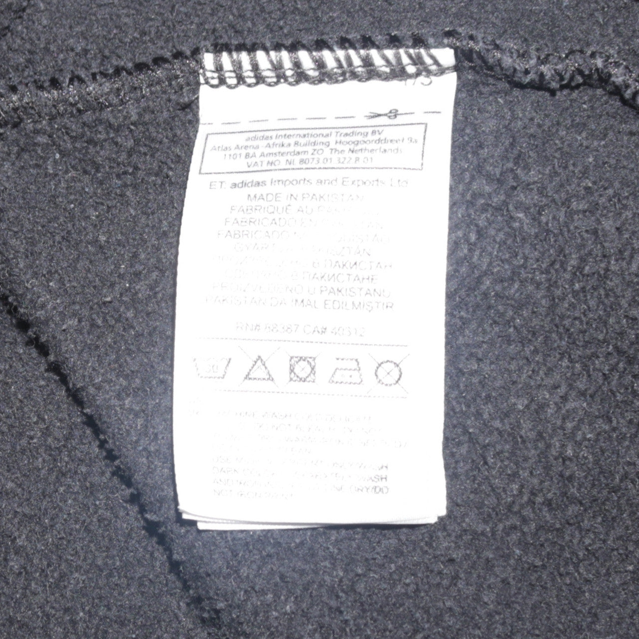 Adidas Mens Black XL Hoodie Pullover Fleece Logo Sweatshirt