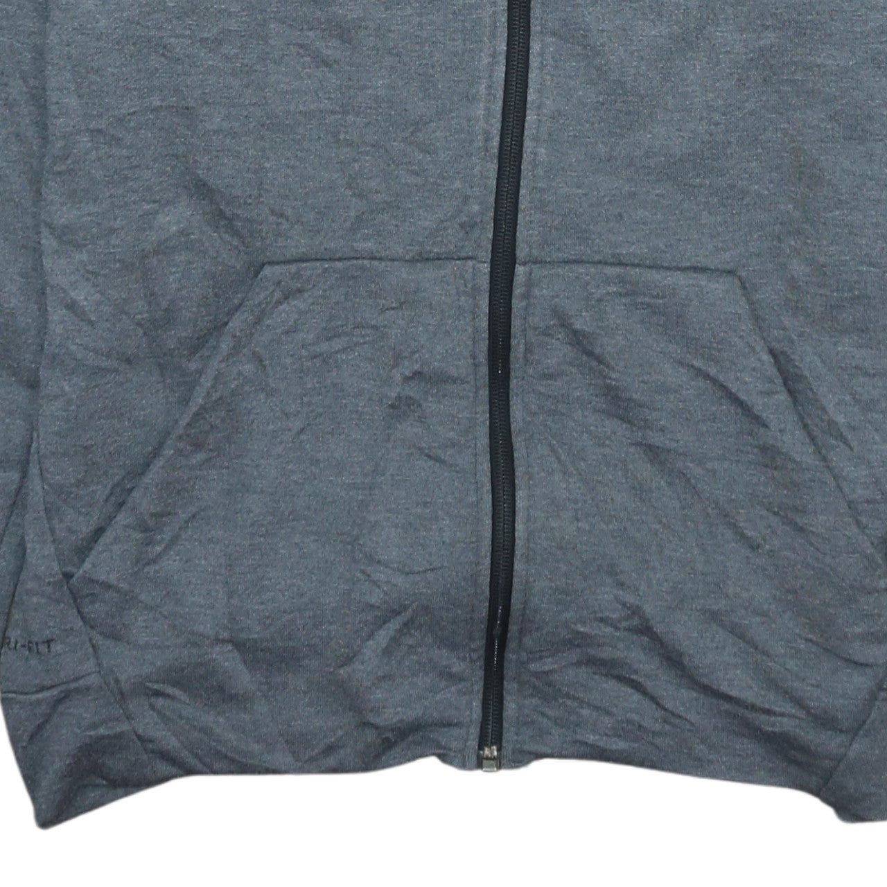 Nike Men's Grey Dri-FIT Full Zip Hoodie Size S