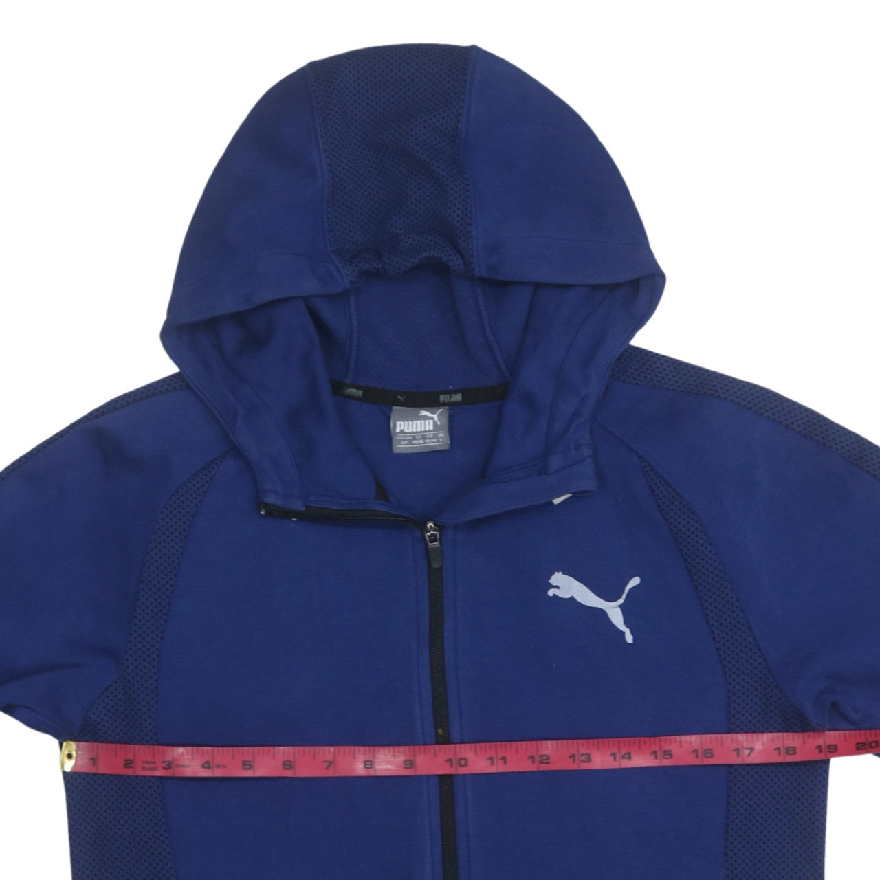 Puma Men's Blue Full Zip Hoodie Size S Lightweight Sportswear