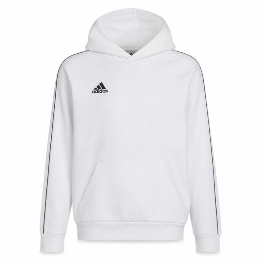 Adidas Men’s White Pullover Hoodie Small Logo Fleece Sweatshirt