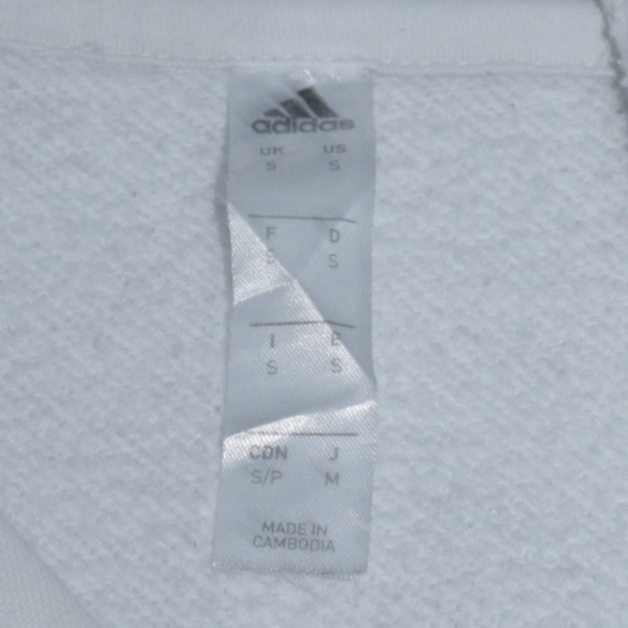 Adidas Men’s White Pullover Hoodie Small Logo Fleece Sweatshirt