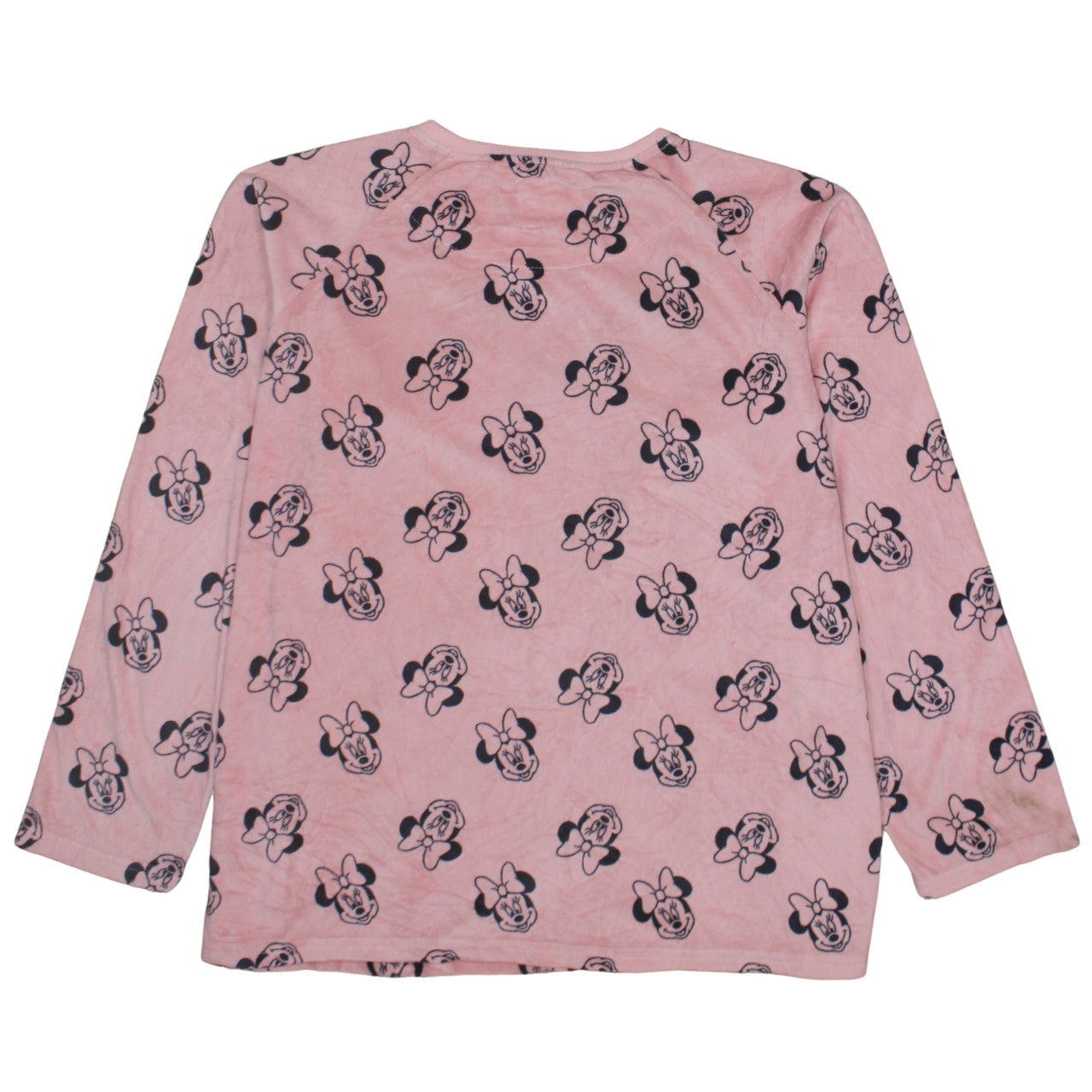 Disney Women’s Pink Minnie Mouse Velour Long Sleeve Nightshirt XL