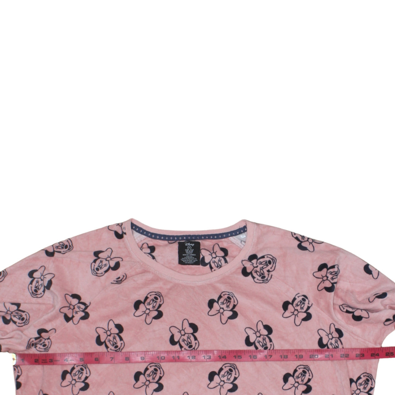 Disney Women’s Pink Minnie Mouse Velour Long Sleeve Nightshirt XL