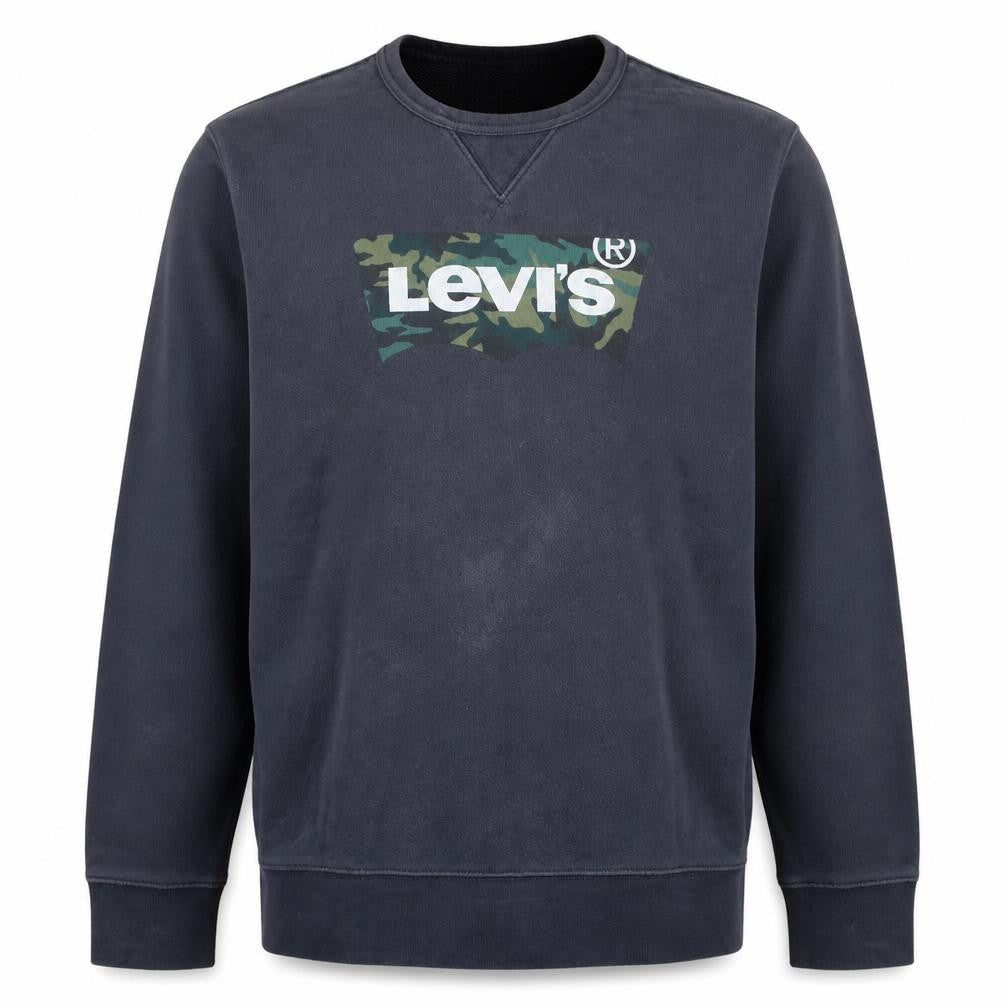 Levi’s Men’s Blue Camouflage Logo Crew Neck Sweatshirt Size L
