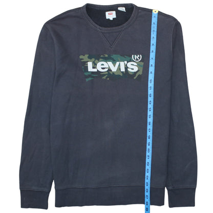 Levi’s Men’s Blue Camouflage Logo Crew Neck Sweatshirt Size L