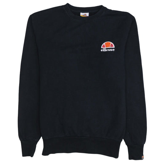 Ellesse Men’s Black Small Crew Neck Pullover Sweatshirt