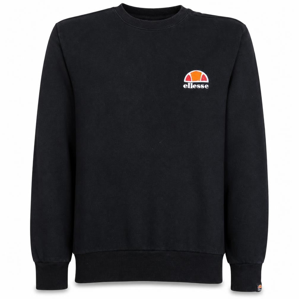 Ellesse Men’s Black Small Crew Neck Pullover Sweatshirt