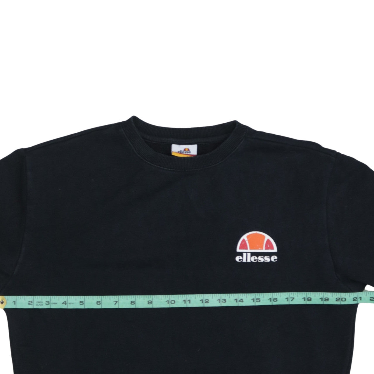 Ellesse Men’s Black Small Crew Neck Pullover Sweatshirt