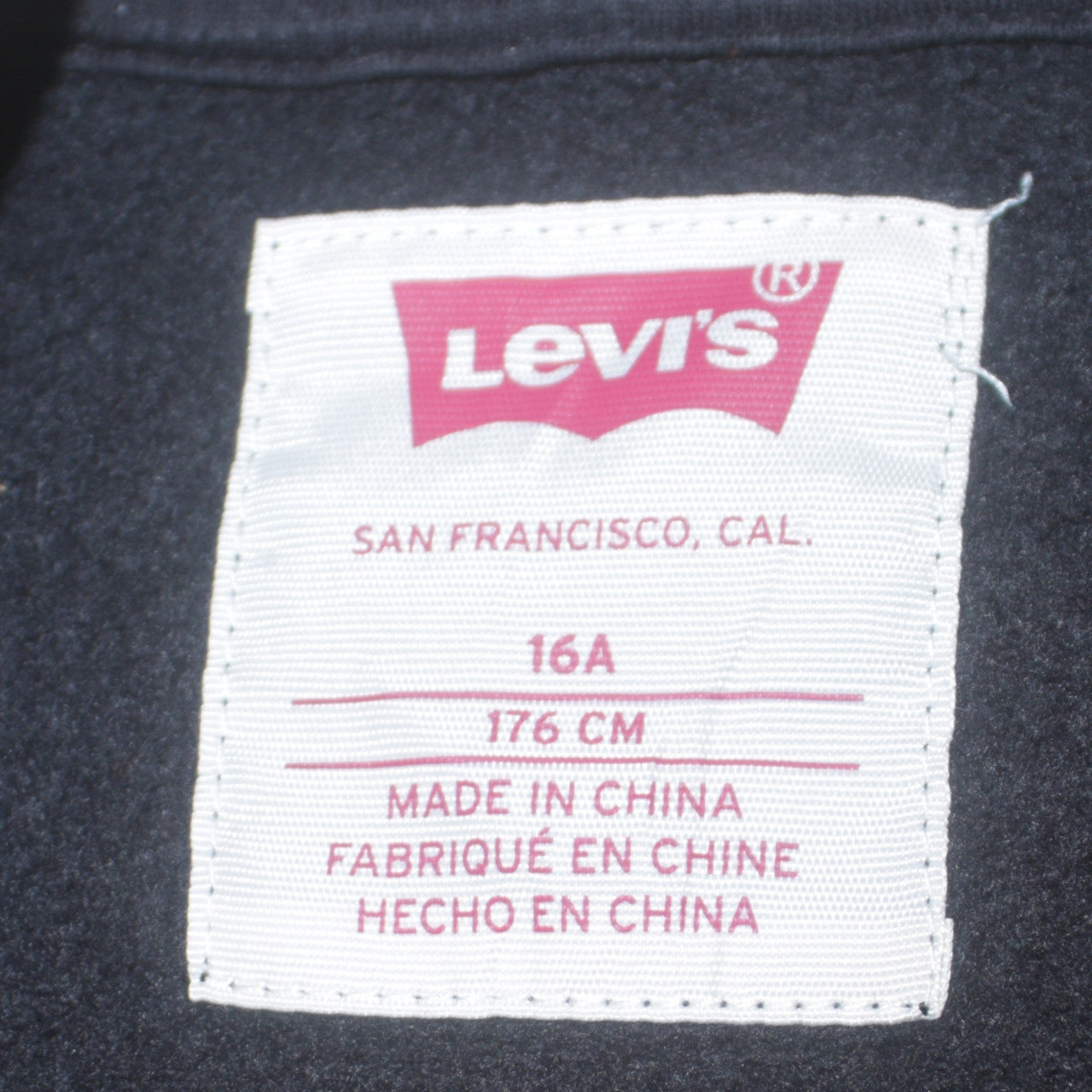 Levi's Boys Black Crew Neck Logo Sweatshirt 16 Years