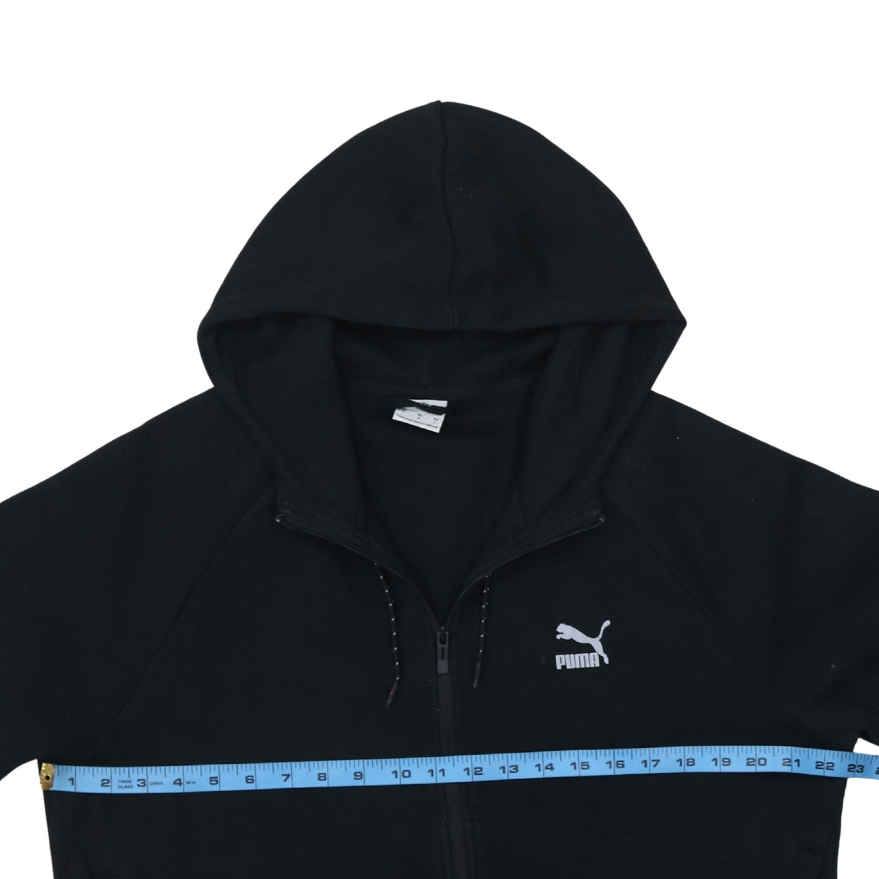 Puma Men's Black Full Zip Hoodie Size L Sports Fleece