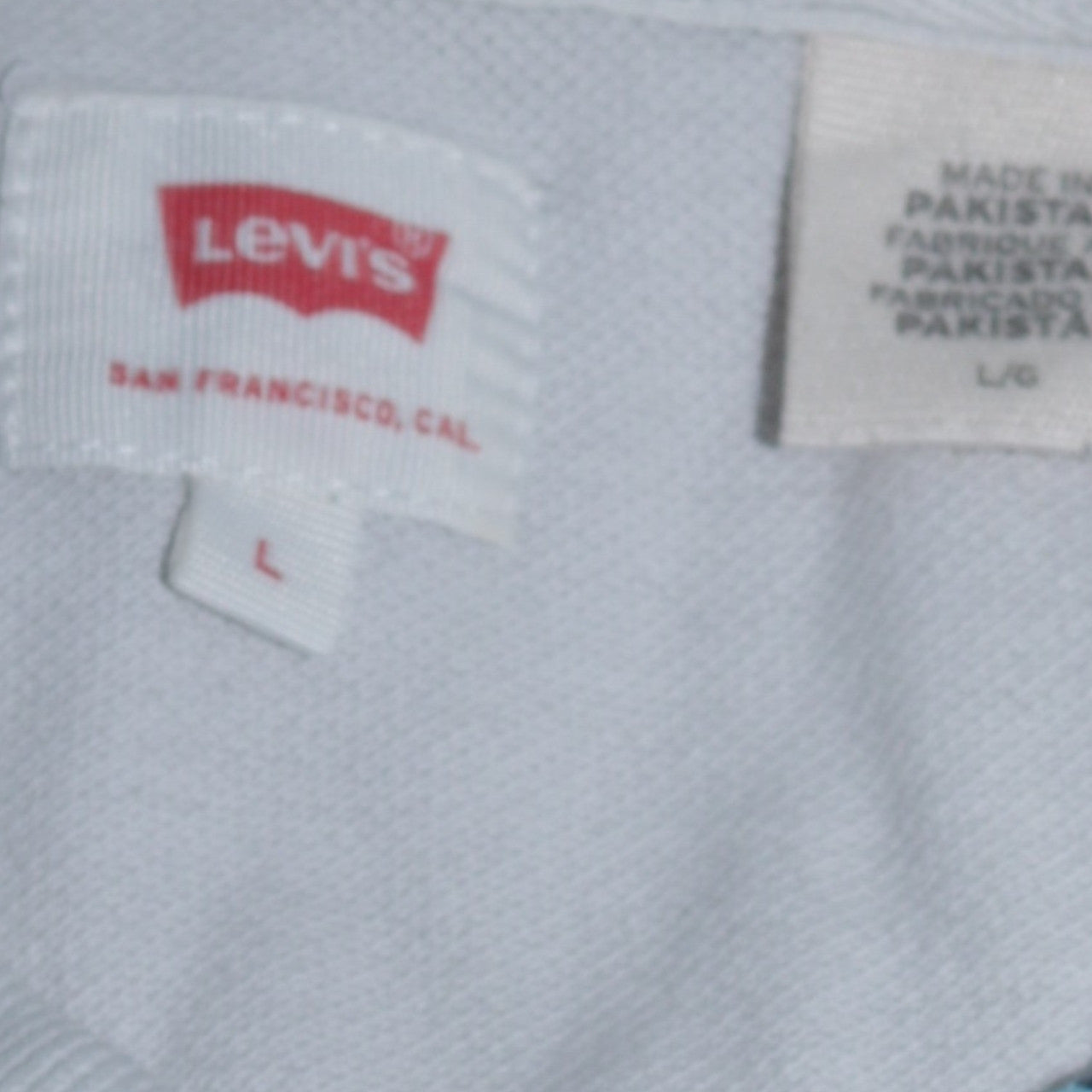 Levi's Men's Blue Colourblock Cotton Polo Shirt Size L
