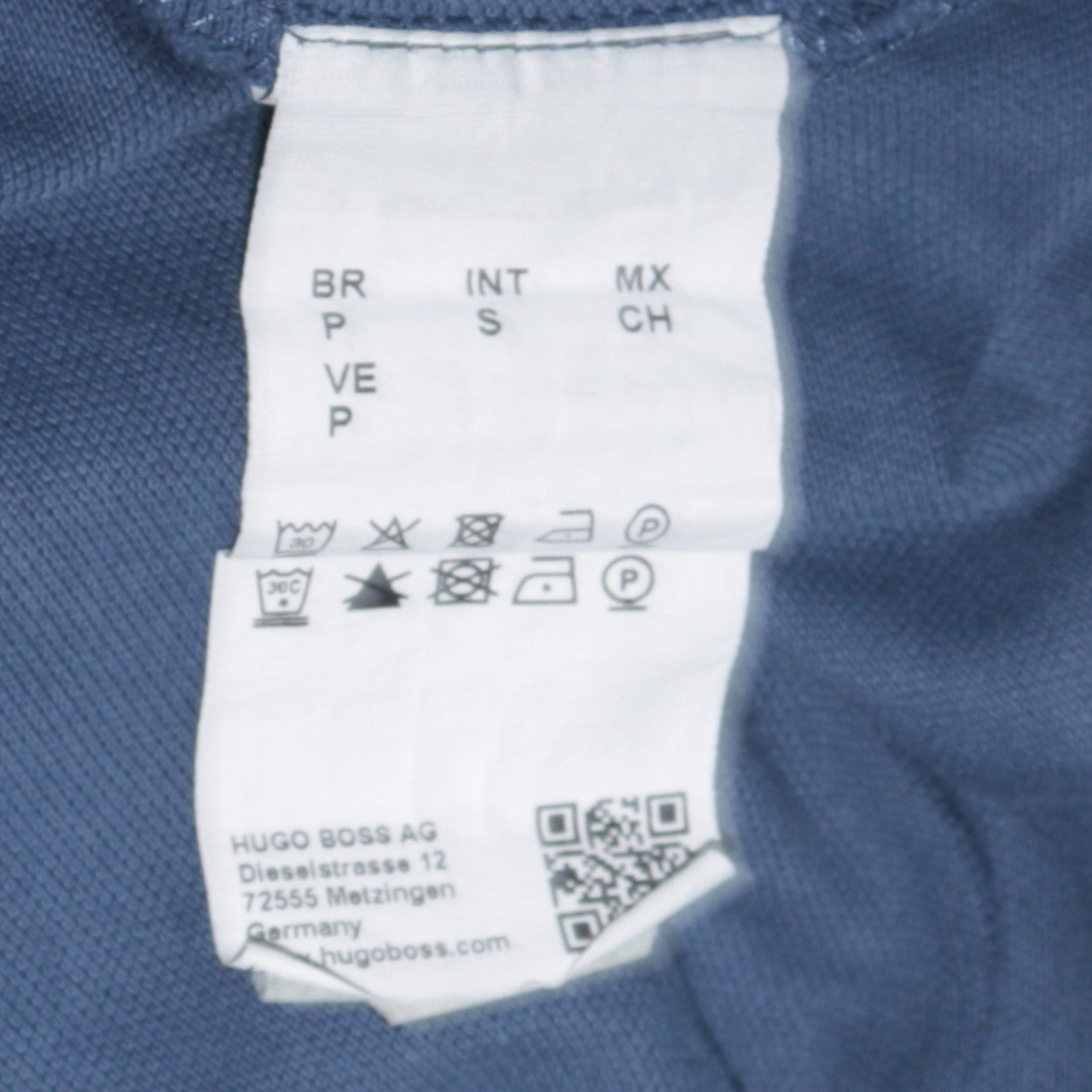 Hugo Boss Men's Blue Regular Fit Cotton Polo Shirt Size S