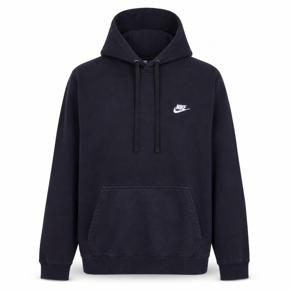 Nike Women Black Pullover Hoodie Large Embroidered Logo Casual
