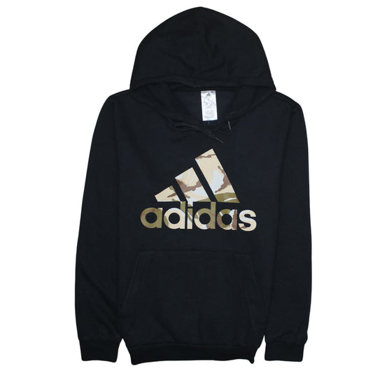 adidas Mens Black Pullover Hoodie Small Logo Sportswear