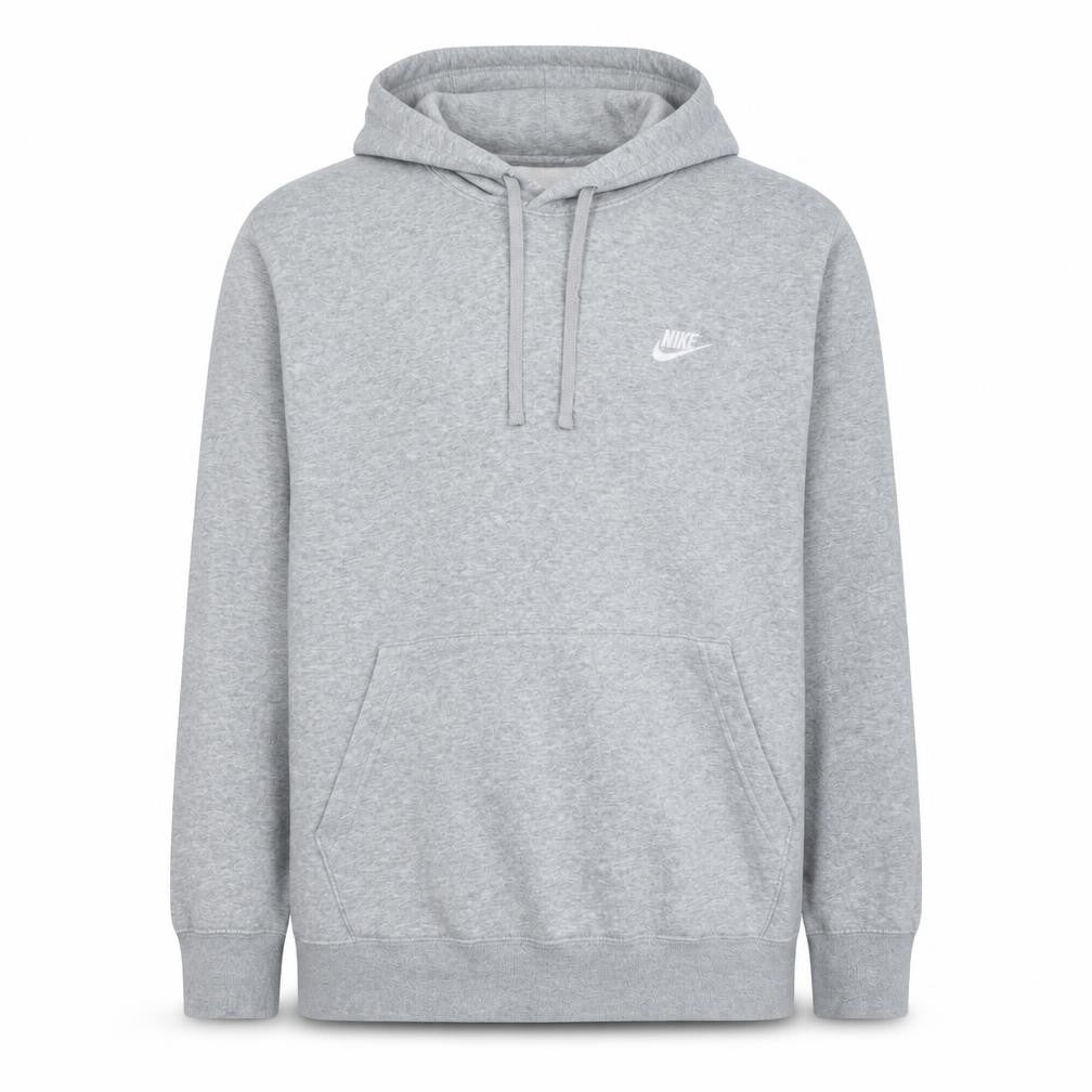 Nike Men's Grey Pullover Hoodie L Sports Fleece Sweatshirt