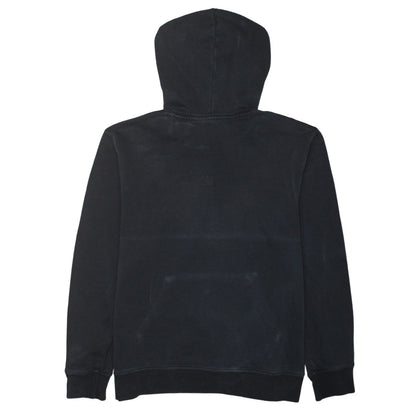 Back view of Adidas women’s black, size UK 10, pullover hoodie sweatshirt