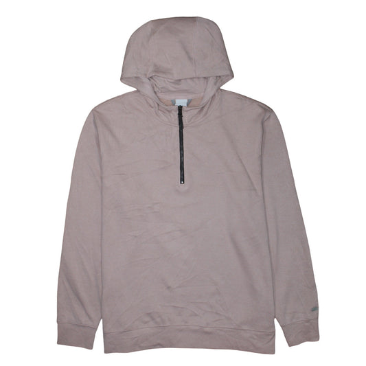 Nike Women’s Beige Dri-FIT 1/2 Zip Hooded Sweatshirt XL Polyester