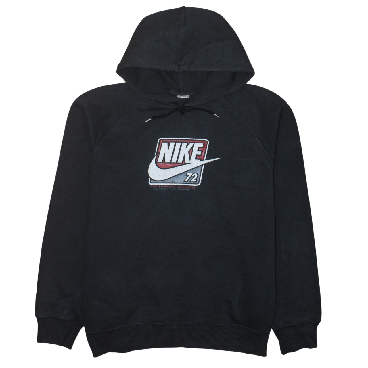 Nike Men's Black Pullover Hoodie Size L Graphic Logo Fleece Sweatshirt