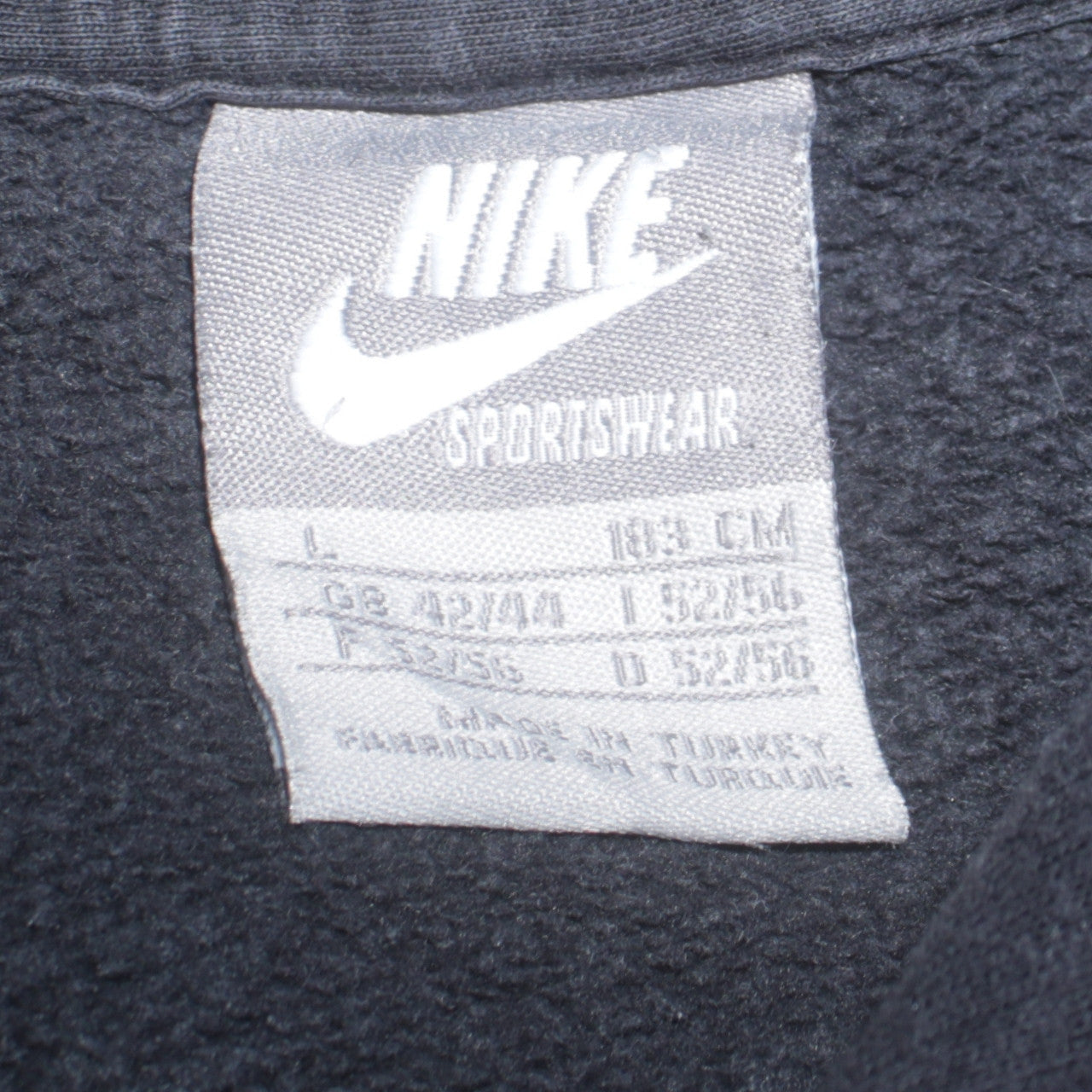 Nike Men's Black Pullover Hoodie Size L Graphic Logo Fleece Sweatshirt